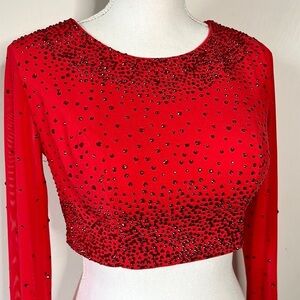 Rhinestone Crop Top